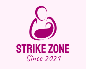 Purple Woman Maternity logo design