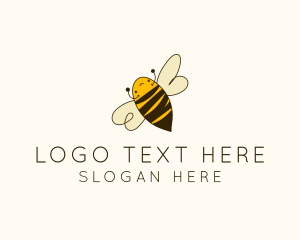 Cute Flying Bee logo