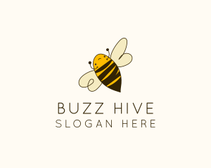 Cute Flying Bee logo