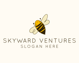 Cute Flying Bee logo