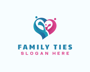 Heart Family Love logo design