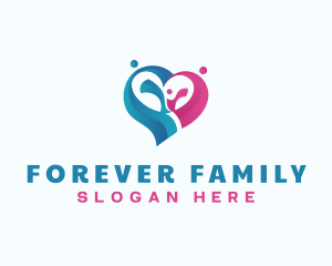 Heart Family Love logo design