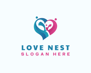 Heart Family Love logo design