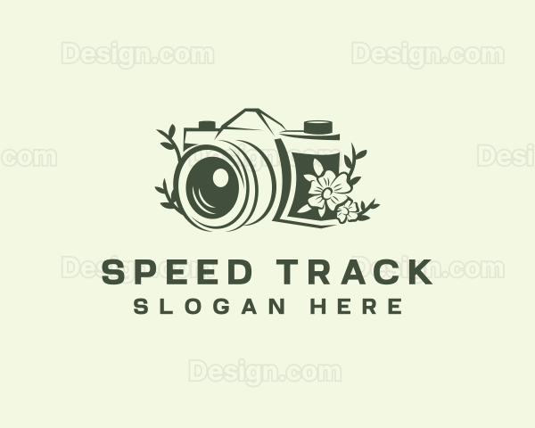 Camera Floral Photo Logo