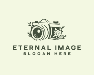 Camera Floral Photo logo design