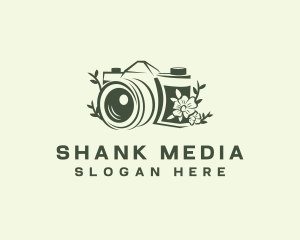 Camera Floral Photo logo design