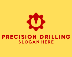 Gear Machine Drill logo design