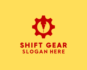 Gear Machine Drill logo design