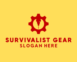 Gear Machine Drill logo design