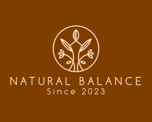 Natural Floral Emblem logo