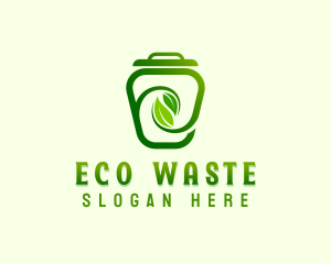 Leaf Trash Can logo design