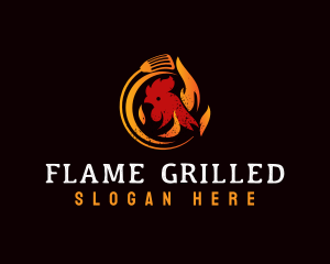 Spatula Chicken Grill logo design