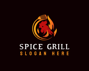 Spatula Chicken Grill logo design