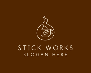 Hot Coffee Cafe  logo design