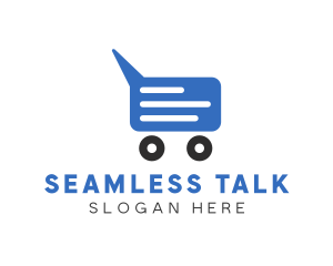 Chat Shopping Cart logo design