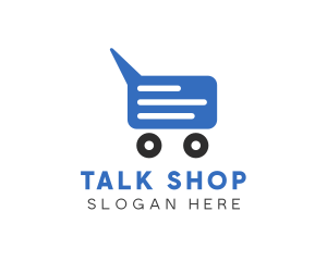 Chat Shopping Cart logo design
