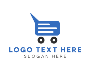 Sell - Chat Shopping Cart logo design