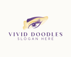 Cosmetics Eye Eyelashes logo design