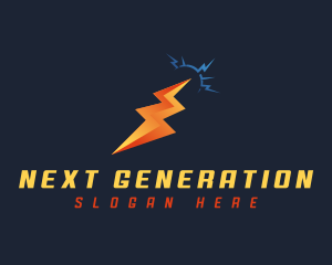 Lightning Electric Current logo design