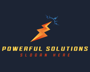 Lightning Electric Current logo design