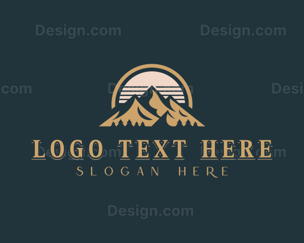 Mountain Trekking Adventure Logo