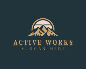 Mountain Trekking Adventure logo design