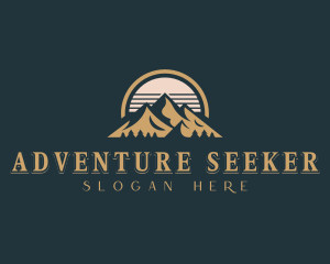 Mountain Trekking Adventure logo design