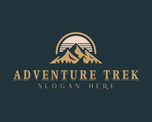 Mountain Trekking Adventure logo design