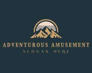 Mountain Trekking Adventure logo design