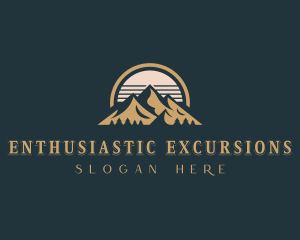 Mountain Trekking Adventure logo design