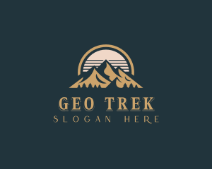 Mountain Trekking Adventure logo design