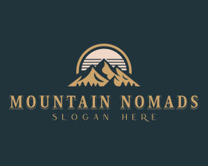 Mountain Trekking Adventure logo design