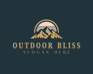 Mountain Trekking Adventure logo design