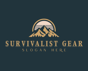 Mountain Trekking Adventure logo design