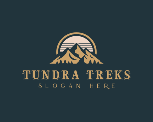 Mountain Trekking Adventure logo design