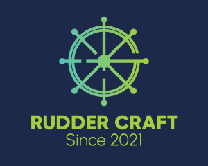 Nautical Ship Rudder  logo design