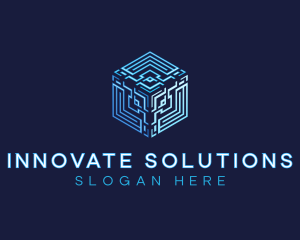 Technology Cube Startup logo design