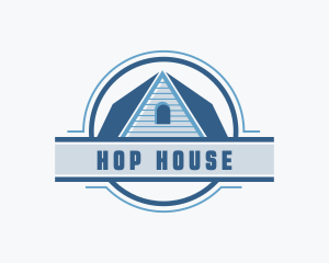 Industrial House Roofing logo design