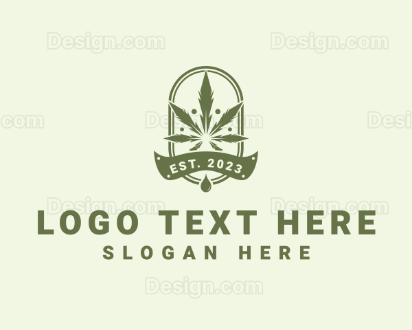 Marijuana Plant Extract Badge Logo