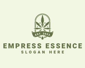 Marijuana Plant Extract Badge logo design