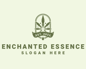 Marijuana Plant Extract Badge logo design