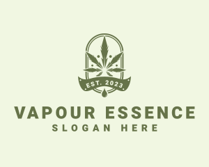 Marijuana Plant Extract Badge logo design