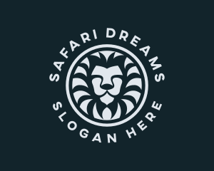 Circle Lion Safari logo design