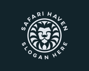 Circle Lion Safari logo design