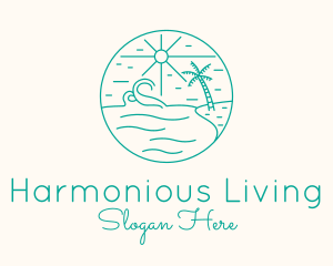 Minimal Tropical Beach logo