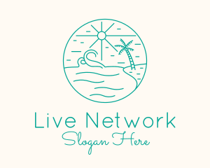 Minimal Tropical Beach logo