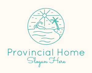 Minimal Tropical Beach logo