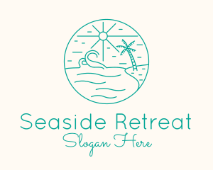 Minimal Tropical Beach logo