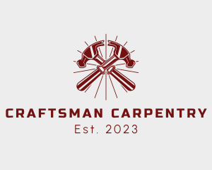 Double Carpenter Hammer logo