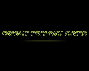 Neon Italic Technology Wordmark logo